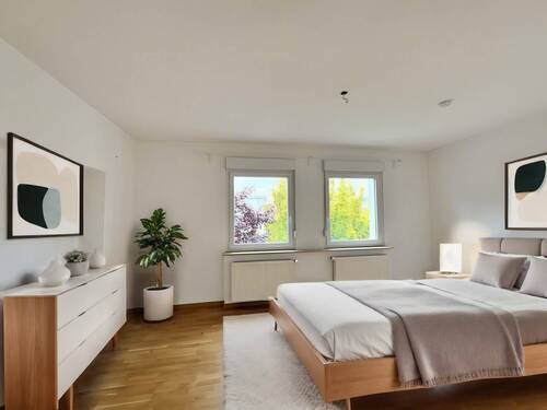 OG Ess- oder Schlafzimmer (digitale Möblierung) - 