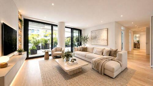Visualisierung - Repräsentative Fünf-Zimmer-Wohnung mit großer Lounge-Terrasse im Europaviertel