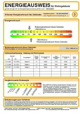 Energieausweis Seite 2 - 2 Zimmer Etagenwohnung zur Miete in Melsungen
