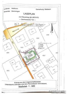 Lageplan - Grundstück in Gemmingen / Stebbach