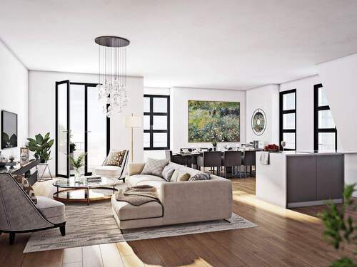 Palais Stahnsdorf heller und einladender Wohn- und - Helle Etagenwohnung: 3-Zi., 90,55 m², barrierefreier Zugang in Stahnsdorf