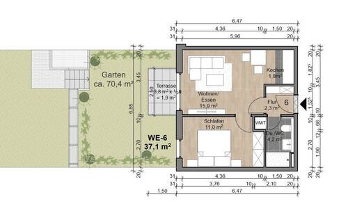WE-6.jpg - Etagenwohnung mit 37,10 m&sup2; in Offenbach am Main zum Kaufen