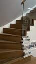 geschlossen Holztreppe mit Glaswand - 