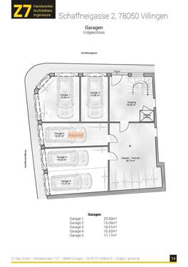 Übersicht Garagen - Etagenwohnung in Villingen-Schwenningen zum Kaufen