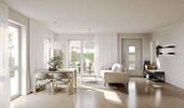 Innenvisualisierung Wohnbereich - 2 Zimmer Terrassenwohnung in Hamburg
