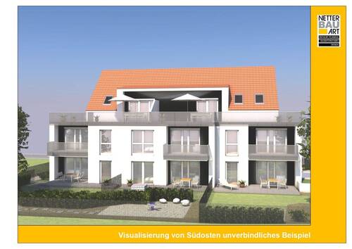 Visualisierung von Süd-Westen, unverb. Beispiel.jp - 2 Zimmer Etagenwohnung zum Kaufen in Nürnberg