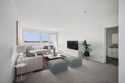 Wohnzimmer Einrichtungs Vorschlag - 2 Zimmer Etagenwohnung in Berlin
