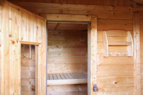 Eingang Sauna im Garten - 
