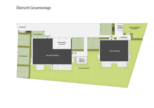 Übersicht Gesamtanlage - Etagenwohnung mit 49,00 m&sup2; in Brannenburg zum Kaufen