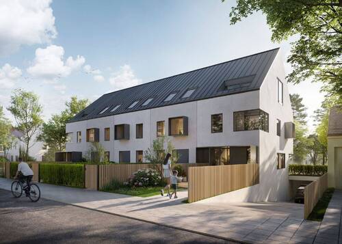 Hausansicht - AIGNER - Modernes Stadthaus: Familienfreundlich. Komfortabel. Nachhaltig