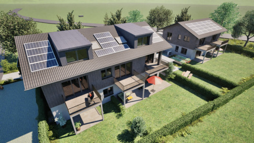 Draufsicht - 3 Zimmer Etagenwohnung zum Kaufen in Brannenburg