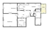 2. Etage mit Bemaßung - 