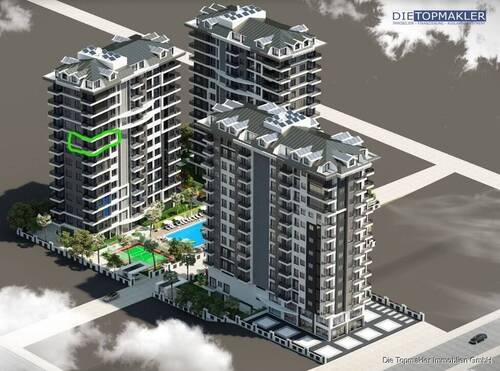 Projekt - 3 Zimmer Etagenwohnung zum Kaufen in Mahmutlar