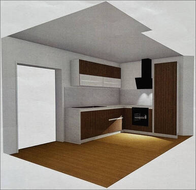 Visualisierung Küche - Neubau: moderne 3 Zimmer Wohnung mit EBK und Garten in Niedernberg