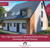 Sehr gefragte Lage! Baugrundstück in Poppenbüttel mit Baugenehmigung für ein Doppelhaus - Hamburg / Poppenbüttel