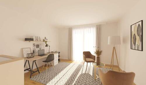 Ausgebautes Dachstudio bietet zusätzlichen Platz - 