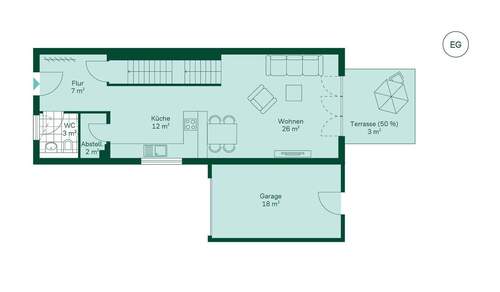 Großzügiger und offener Wohnbereich - 