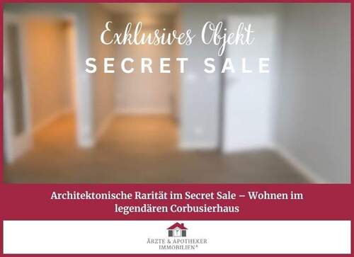 Secret Sale - Architektonische Rarität im Secret Sale - Wohnen im legendären Corbusierhaus!