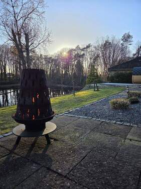 Sonnenuntergang Terrasse - Haus am See im schönen Elbe-Weser-Dreieck