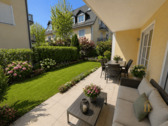 Terrasse visualisiert - Großzügige Maisonette-Wohnung mit eigenem Garten in grüner Lage