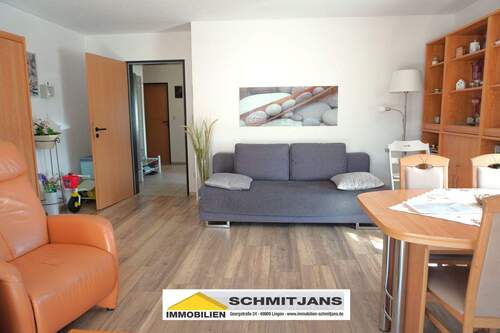Wohnzimmer - RESERVIERT! Charmante 2-Zimmer-Eigentumswohnung in Lingen - Laxten – Gepflegt, gut vermietet & zentral gelegen!