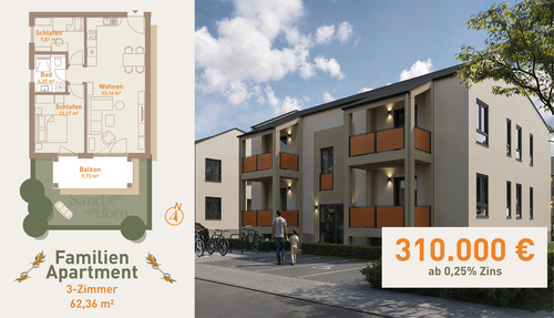 Living in Werneuchen - Living Sanddorn - Erstbezug! kaufen günstiger als mieten, hochwertiges und energieeffizientes Wohnen