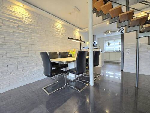 Essbereich, Küche mit Tresen, offene Küche - 