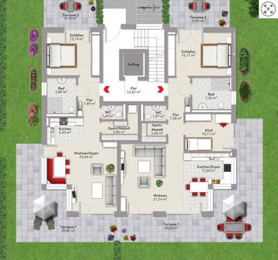 Haus B Erdgeschoss - 