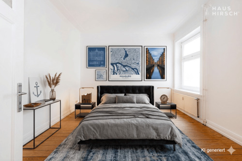 Schlafzimmer (digital möbliert) - 