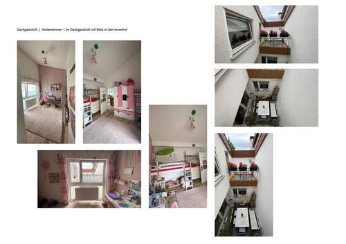 Kinderzimmer 1 und Innenhof - 