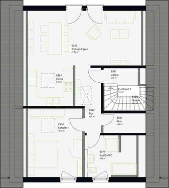 Wohnung Dachgeschoss - 