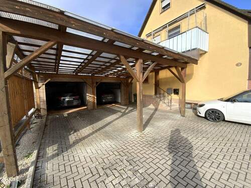 Doppelgarage + Doppelcarport - 