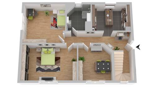 Maisonette links 1. OG - 