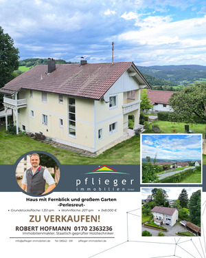 Startbild Perlesreut.png - Haus mit Fernblick und großem Garten