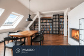 Essbereich im Wohnzimmer - ? Über den Dächern des Sprengelkiezes!-Seltene DG-Maisonette mit 7 Zimmern,Privat-Lift & 2 Terrassen