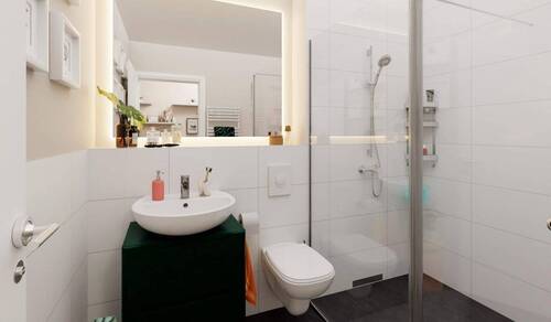 Badezimmer mit Dusche - 