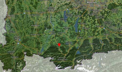 Großes Luftbild - Grundstück in Saulgrub zum Kaufen