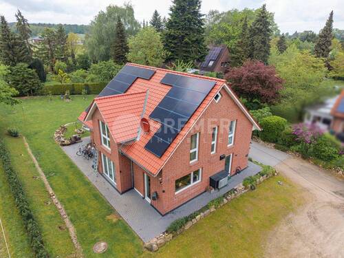 Luftansicht - Hochwertiges Viebrockhaus mit zwei zusätzlichen Baugrundstücken und optionaler Pferdehaltung