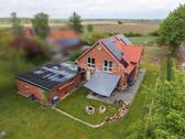 Luftansicht Garten, Westseite - 6 Zimmer Einfamilienhaus in Betzendorf
