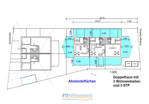 Freiu- uind Abstandsfläche Reihenhaus - Grundstück in Schrobenhausen zum Kaufen
