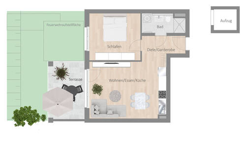 O10-2A - Etagenwohnung mit 55,30 m² in Tamm zum Kaufen