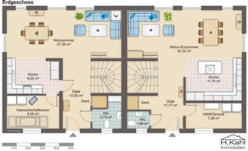 Erdgeschoss - Doppelhaushälfte mit 125,00 m² in Wacken zur Miete