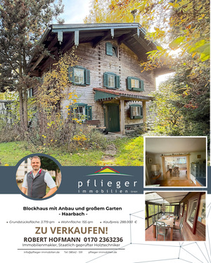 Startbild.png - Blockhaus mit Anbau und großem Garten