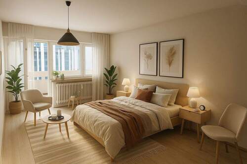 Schlafzimmer 1 Visualisierung - 5 Zimmer Etagenwohnung in München