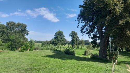 20250812_114256.jpg - Baugrundstück mit weitem Blick über eine Wiese in Hakenberg