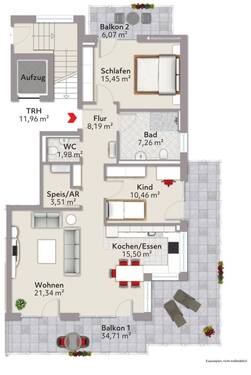 Haus A Obergeschoss links - 