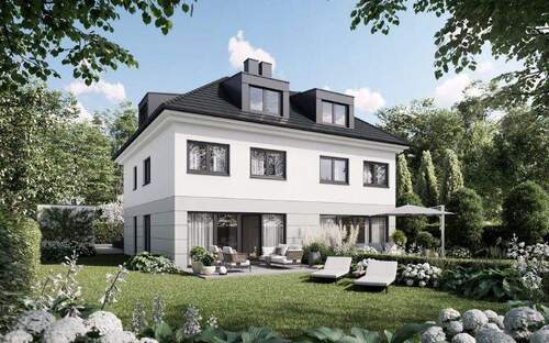 Außenansicht_Garten - 6 Zimmer Doppelhaushälfte zum Kaufen in Pullach