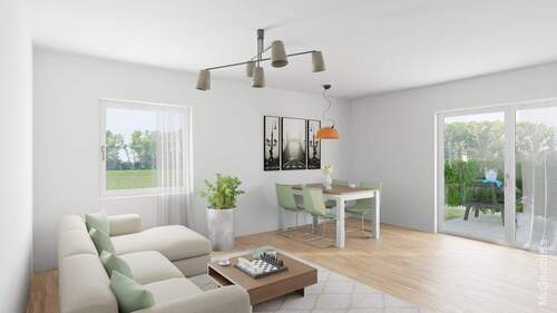 Visualisierung Wohnzimmer - 2 Zimmer Etagenwohnung zum Kaufen in Dresden