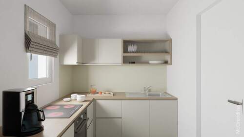 Visualisierung Küche - 2 Zimmer Etagenwohnung in Dresden