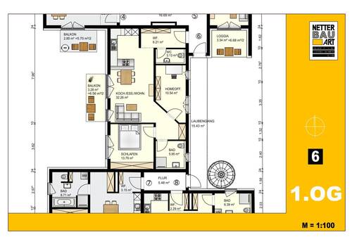 Whg. 6, unverbindliches Beispiel - 2 Zimmer Etagenwohnung zum Kaufen in Nürnberg